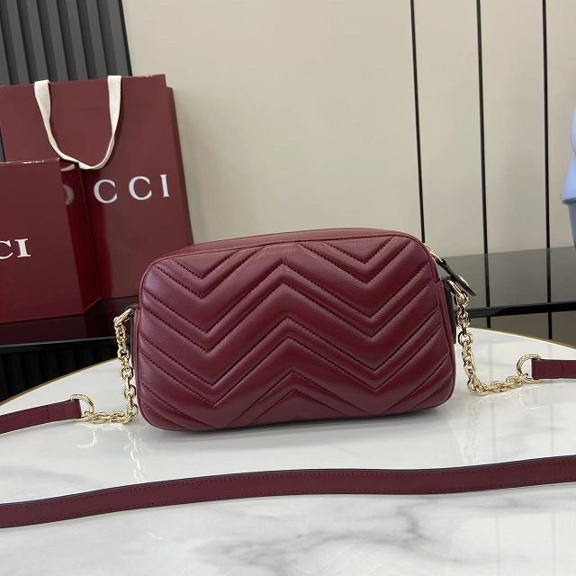 GG original lambskin marmont small camera bag 855273 bordeaux