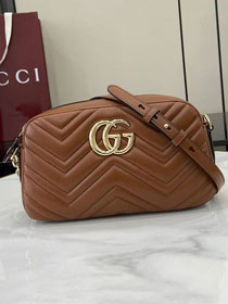GG original lambskin marmont small camera bag 855273 brown