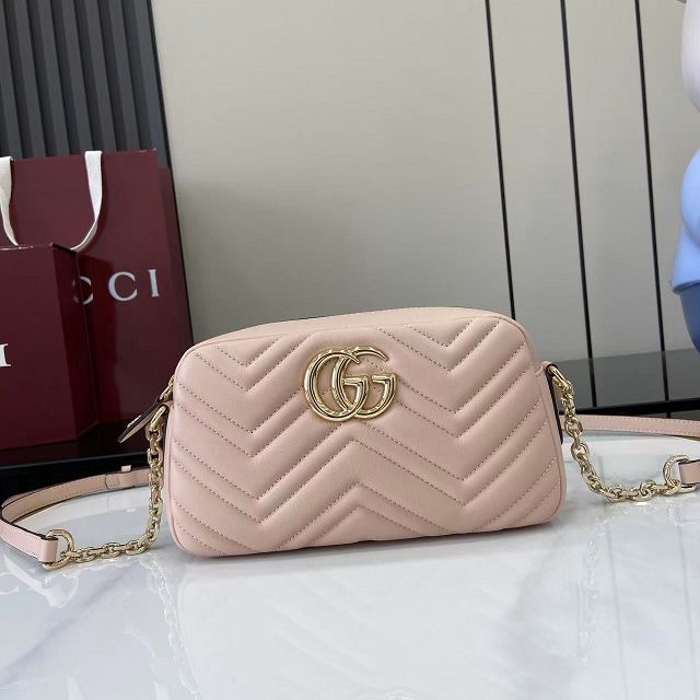 GG original lambskin marmont small camera bag 855273 pink beige