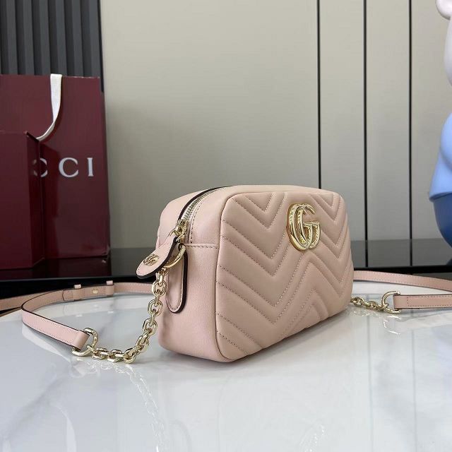 GG original lambskin marmont small camera bag 855273 pink beige