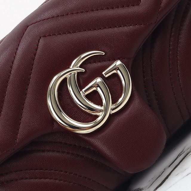 GG original lambskin marmont small shoulder bag 837280 bordeaux