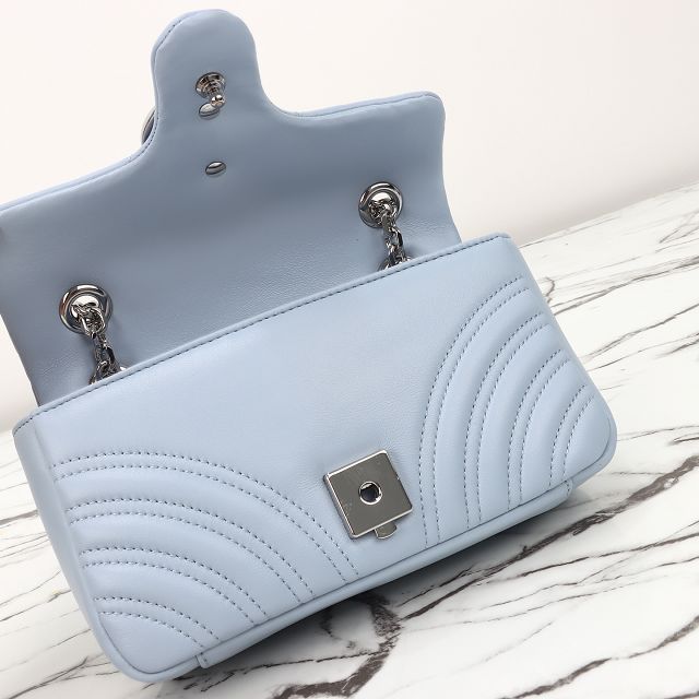 GG original lambskin marmont small shoulder bag 837280 light blue