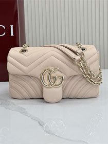 GG original lambskin marmont small shoulder bag 837280 light pink