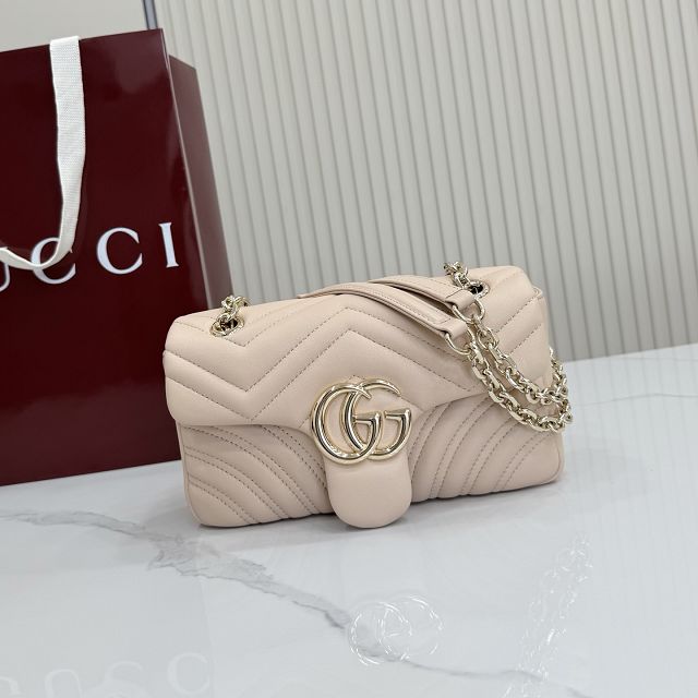 GG original lambskin marmont small shoulder bag 837280 light pink