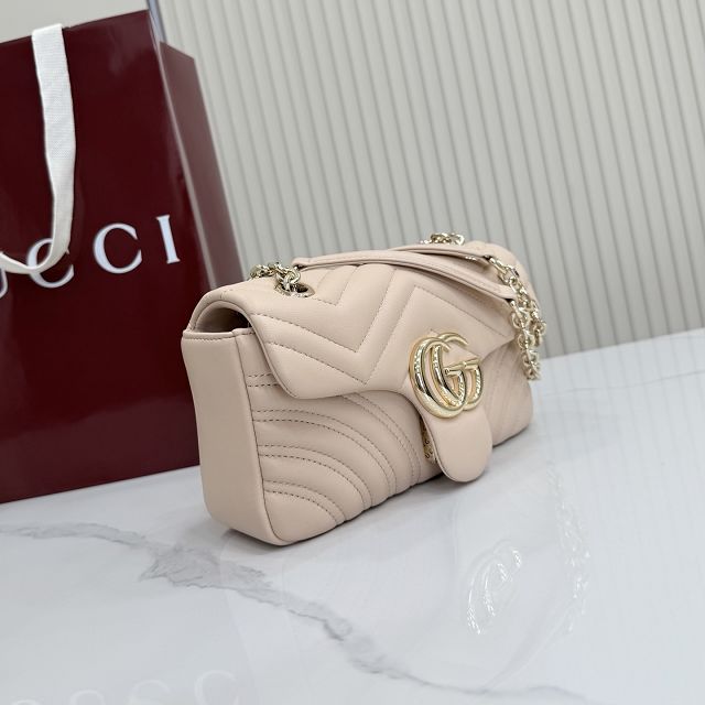 GG original lambskin marmont small shoulder bag 837280 light pink