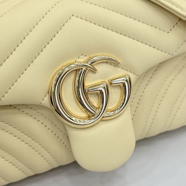 GG original lambskin marmont small shoulder bag 837280 light yellow