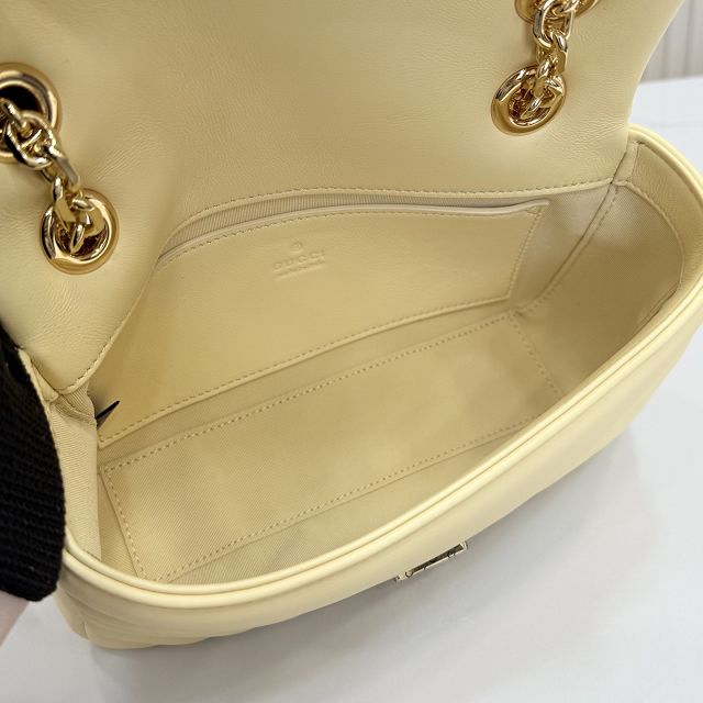 GG original lambskin marmont small shoulder bag 837280 light yellow