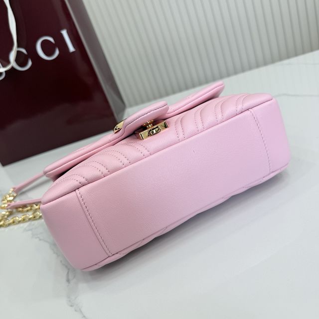 GG original lambskin marmont small shoulder bag 837280 pink