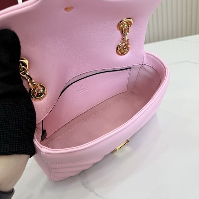 GG original lambskin marmont small shoulder bag 837280 pink