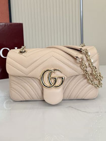 GG original lambskin marmont small shoulder bag 837280 pink beige