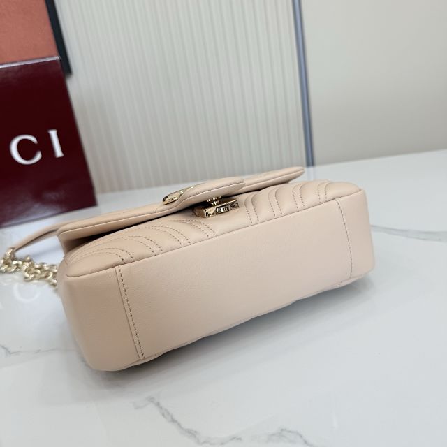 GG original lambskin marmont small shoulder bag 837280 pink beige