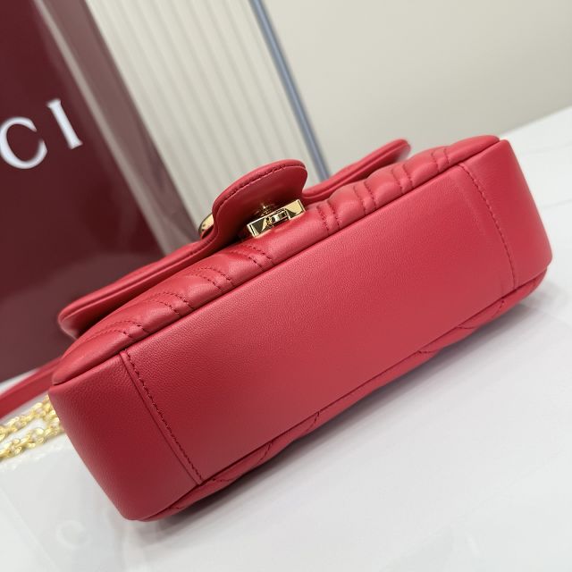 GG original lambskin marmont small shoulder bag 837280 red