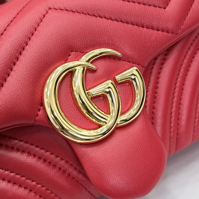 GG original lambskin marmont small shoulder bag 837280 red