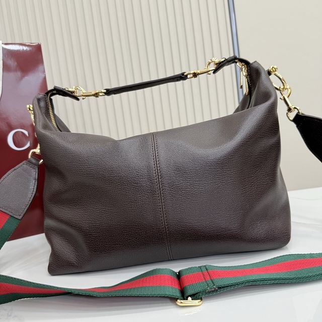 GG original calfskin brera medium crossbody bag 866938 dark brown