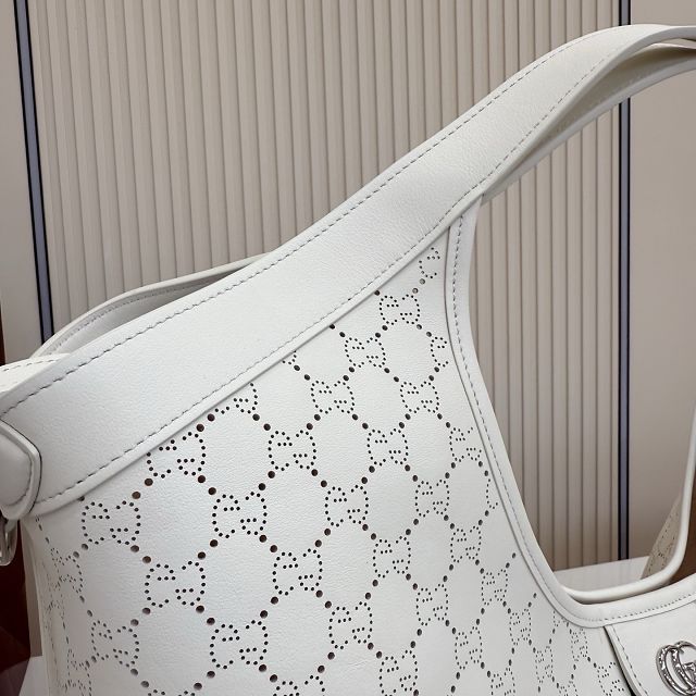 GG original calfskin giglio large tote bag 853971 white