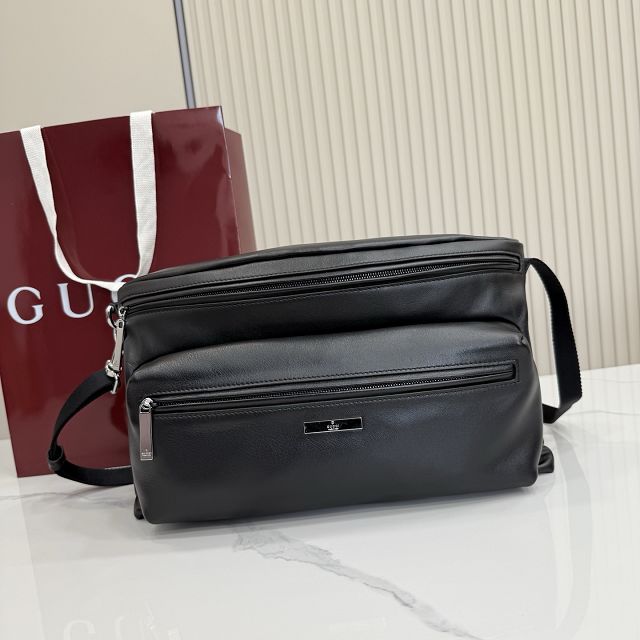 GG original calfskin medium shoulder bag 875377 black