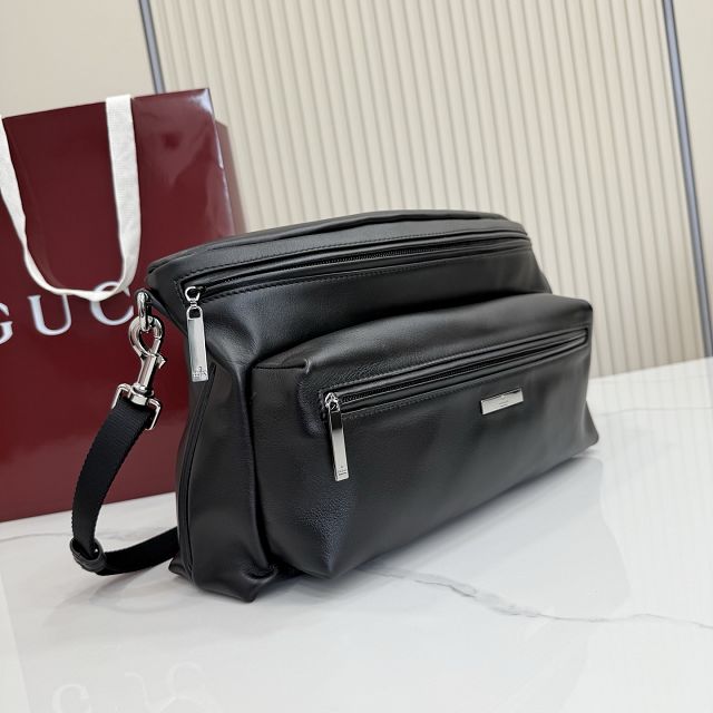 GG original calfskin medium shoulder bag 875377 black