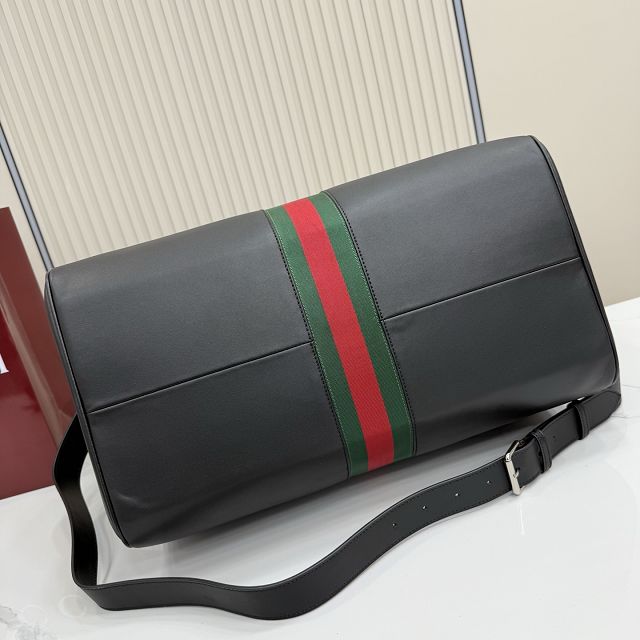 GG original calfskin web trademark medium duffle bag 866979 black
