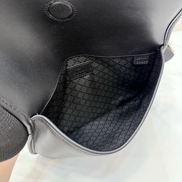 GG original calfskin web trademark small belt bag 867032 black