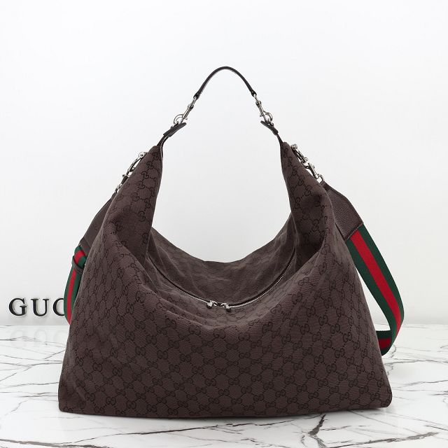GG original canvas brera large crossbody bag 864485 dark brown