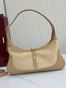 GG original suede  jackie 1961 slim medium shoulder bag 863137 sand