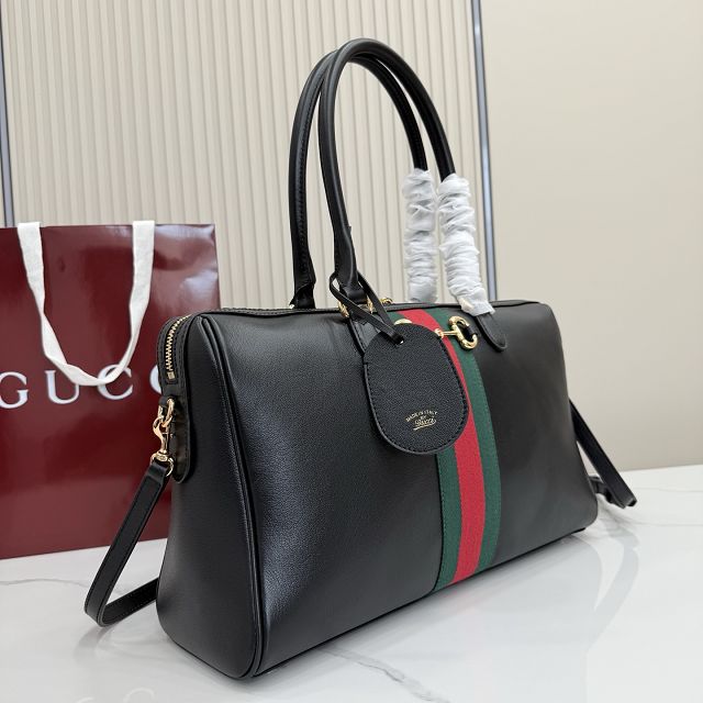 GG original calfskin borsetto large boston bag 866734 black