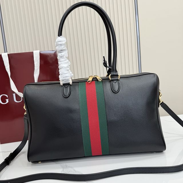 GG original calfskin borsetto large boston bag 866734 black