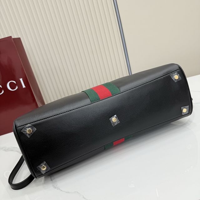 GG original calfskin borsetto large boston bag 866734 black