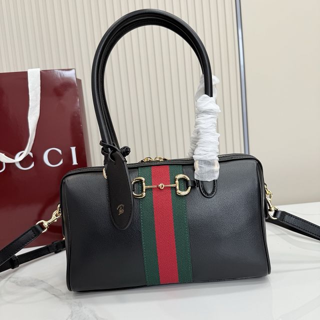 GG original calfskin borsetto medium boston bag 866732 black