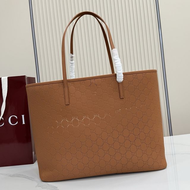 GG original calfskin tribeca large tote bag 874745 brown