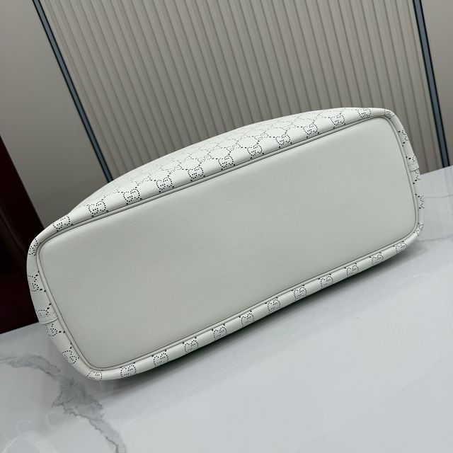 GG original calfskin tribeca large tote bag 874745 white