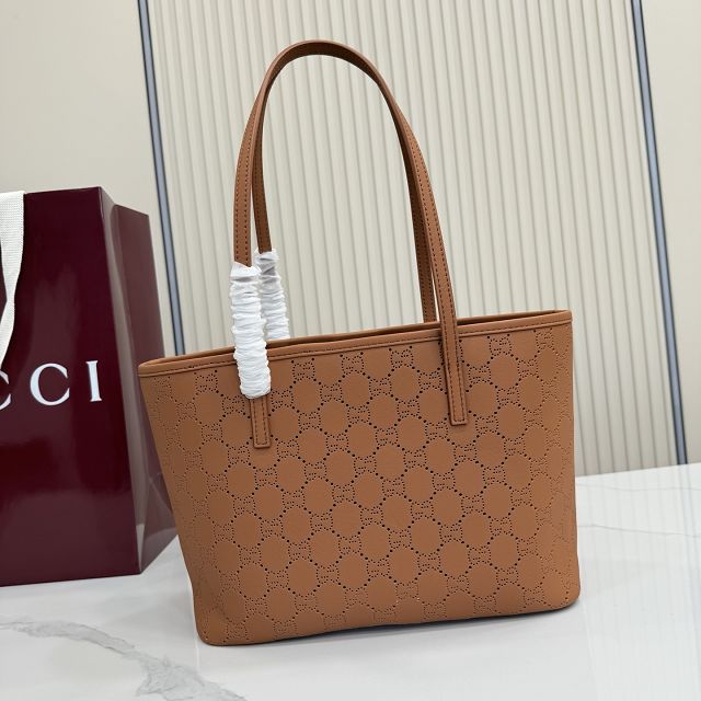 GG original calfskin tribeca small tote bag 875236 brown