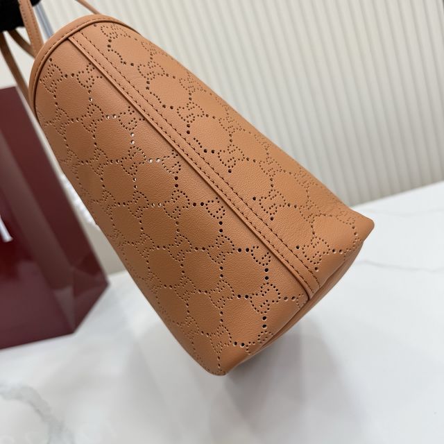 GG original calfskin tribeca small tote bag 875236 brown