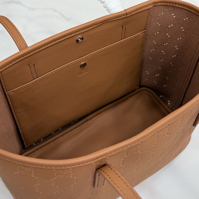 GG original calfskin tribeca small tote bag 875236 brown