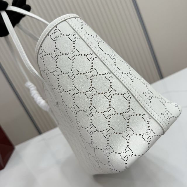 GG original calfskin tribeca small tote bag 875236 white