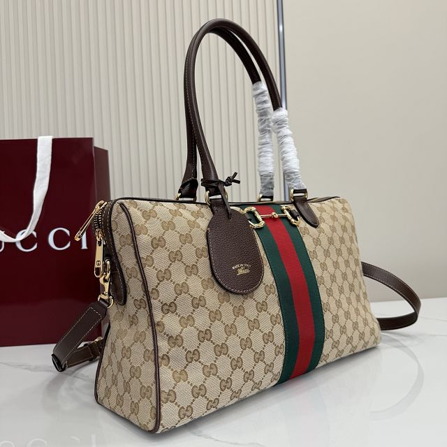 GG original canvas borsetto large boston bag 866734 sand&brown