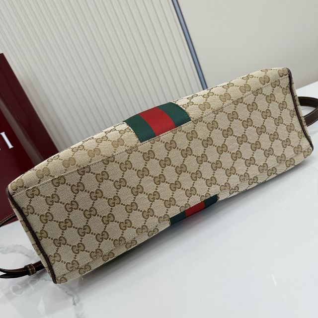 GG original canvas borsetto large boston bag 866734 sand&brown