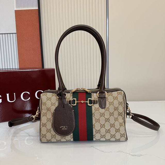 GG original canvas borsetto medium boston bag 866732 brown