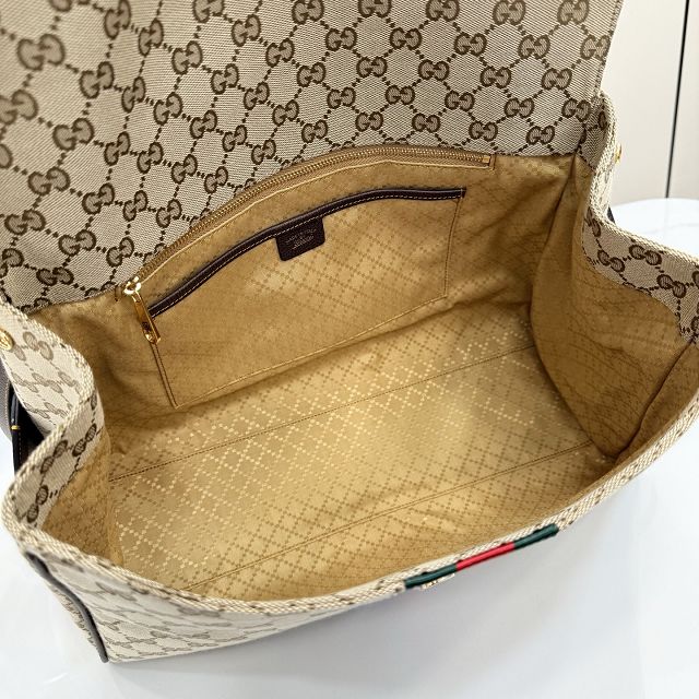 GG original canvas paparazzo large top handle bag 875019 sand&brown