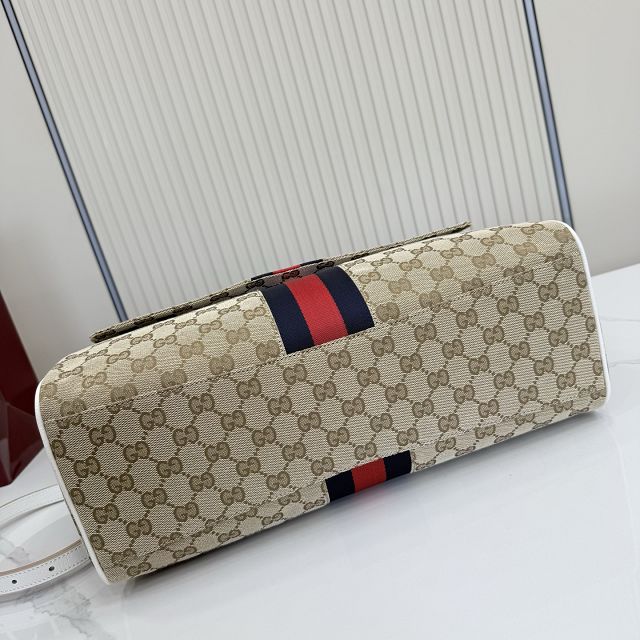 GG original canvas paparazzo large top handle bag 875019 sand&white