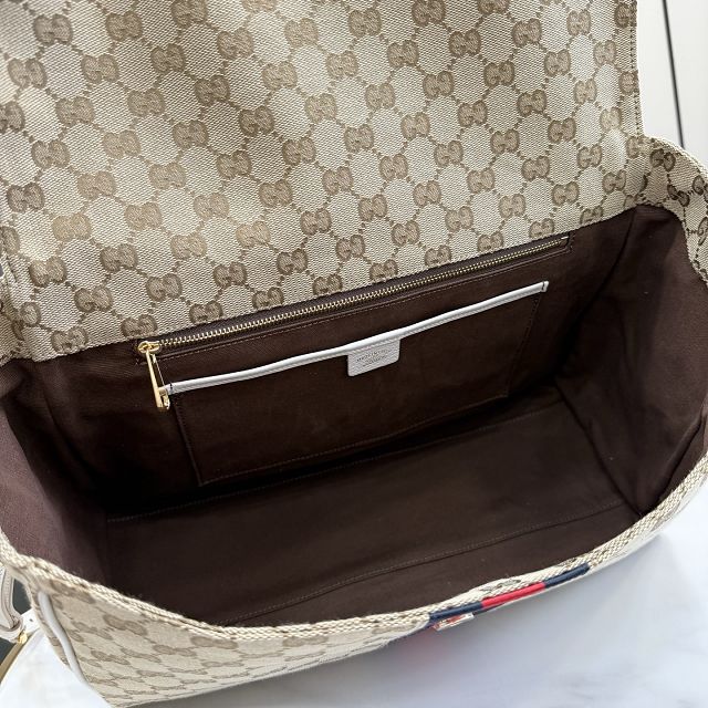 GG original canvas paparazzo large top handle bag 875019 sand&white