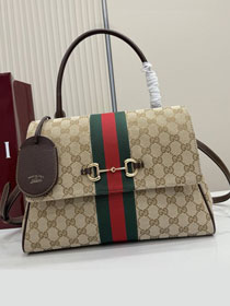 GG original canvas paparazzo medium top handle bag 875018 brown