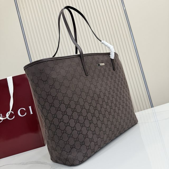 GG original canvas tribeca large tote bag 874745 dark brown