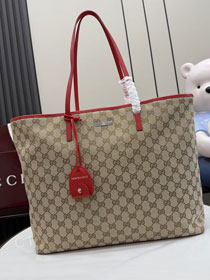GG original canvas tribeca large tote bag A0034D sand&red