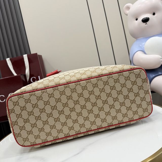GG original canvas tribeca large tote bag A0034D sand&red