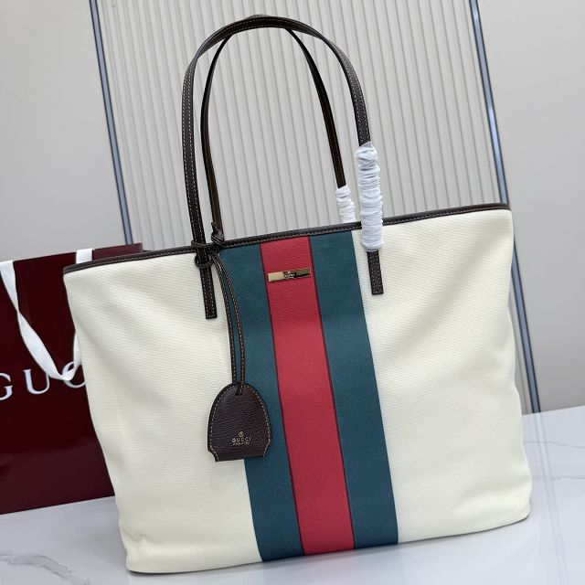 GG original canvas tribeca large tote bag A0034D white