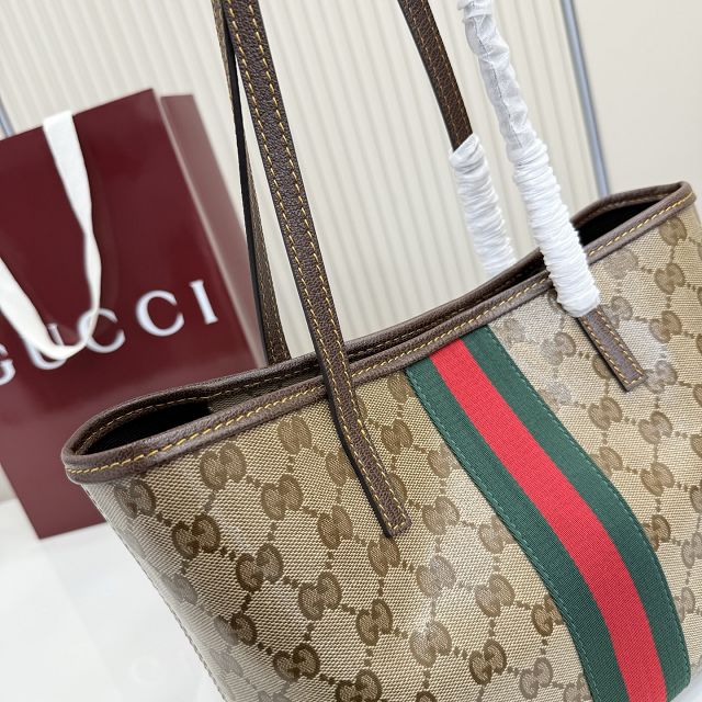 GG original canvas tribeca small tote bag 875236 brown