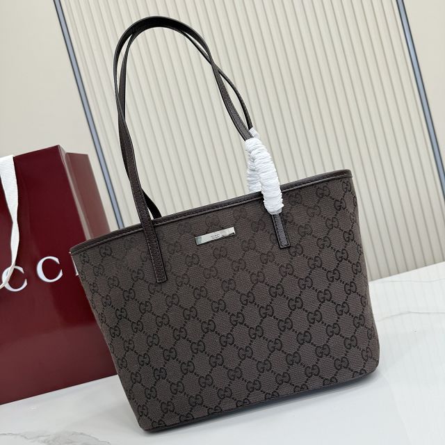 GG original canvas tribeca small tote bag 875236 dark brown
