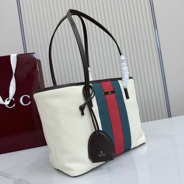 GG original canvas tribeca small tote bag A0034E white