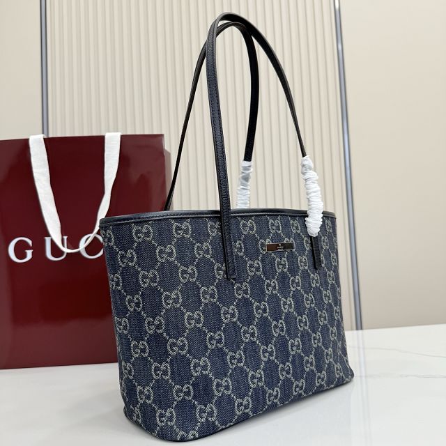 GG original denim tribeca small tote bag 875236 blue 
